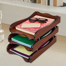 Wood Inbox Tray 3 Tier for
