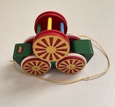 Vtg Brio Rattle Carriage Wood