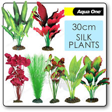 LARGE Artificial AQUARIUM SILK PLANTS That Look Real Fish Tank DECOR Plastic 