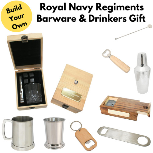 Royal navy regiments barware - navy,