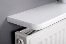 White Rounded Radiator Shelf