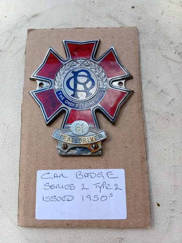 Vintage car badge - badge, order