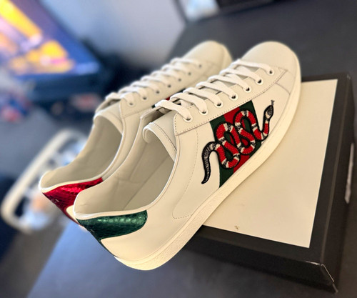 Gucci ace white leather - white,
