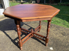 Solid Oak Hexagonal Dining Table