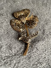 Vintage Damascene Gold-Tone