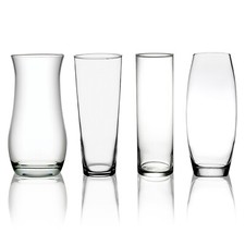 Pasabahce Botanica Glass Straight Wide Curved Bent Shape Flower Wedding Vase