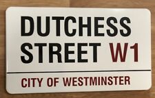 Original  LONDON  STREET SIGN- DUCHESS STREET  W1 -Misspelt with a "T" 