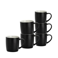 6x Matt Coloured Coffee Mugs