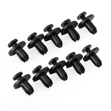 10pcs Fairing Panel Bolt Clip 6mm Plastic Screw Rivets Clips Black For Honda