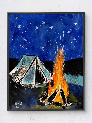Original acrylic 11x14 tent - acrylic,