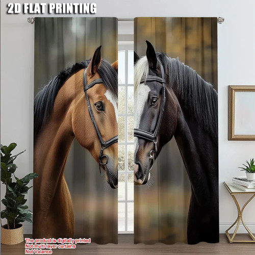 2pcs minimalist curtains - minimalist, 2d
