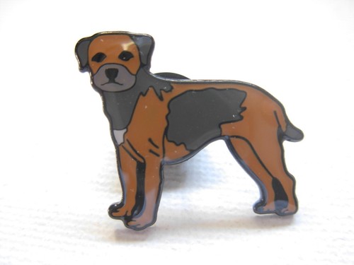 Border terrier pin badge - terrier,
