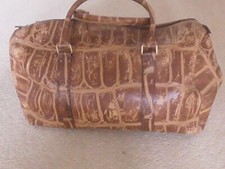 Vintage gladstone tan large - vintage,