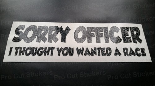 Sorry officer wanted race - wanted,