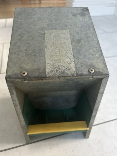 Galvanised poultry grit hopper - galvanised,