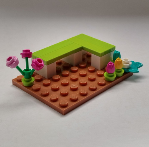 Lego patio garden scene - lego,