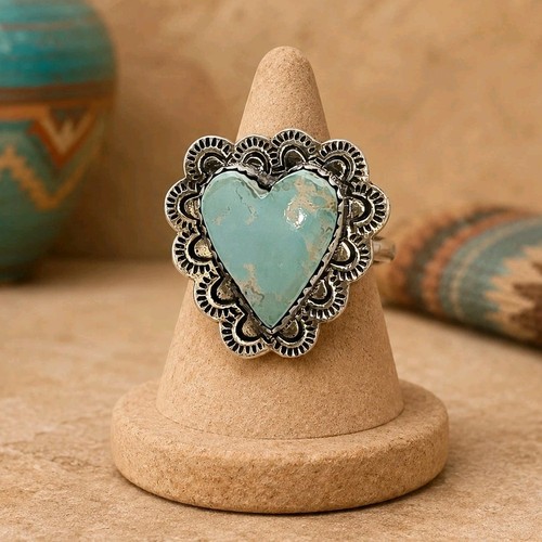 White creek turquoise - white, heart