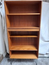 Mid Century G Plan Teak Bookcase On Hairpin Leg