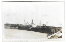 SHIPPING - S.S. ANNA at WATCHET HARBOUR Real Photo Postcard SOMERSET