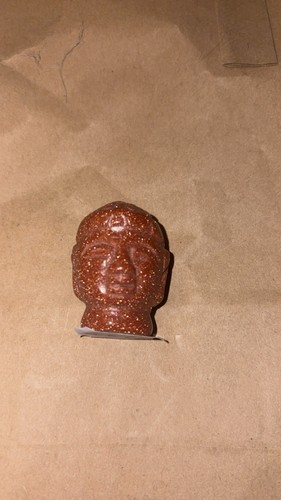 Goldstone buddha crystal - goldstone,
