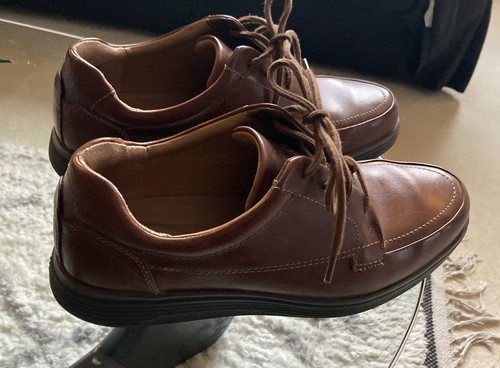 Clarks dark tan - clarks, leather