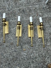 Pair of x2 Jim Lawrence TEYBOR Wall Lights Brass/Gold x4 available Lamp Lighting