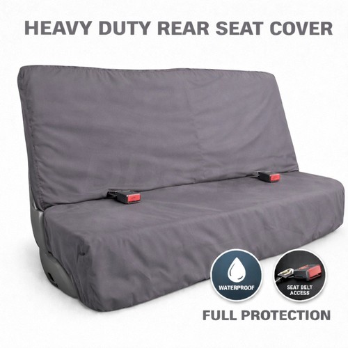 Rear car seat cover - rear, grey