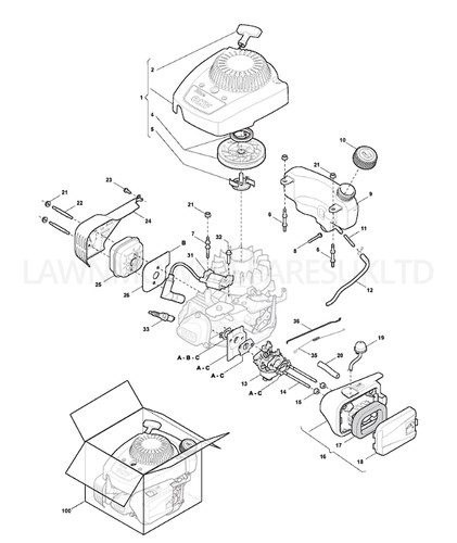 Mountfield rs100 engine - mountfield,