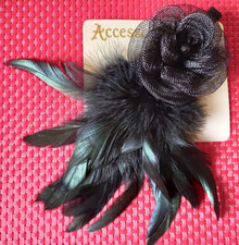 Accessorize Black Fascinator w Feathers - Wedding/Formal, Hair Decoration - BN