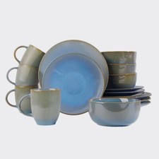 16pc reactive glaze blue - 16pc,