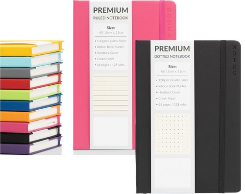Hardback lined notebook - a5,