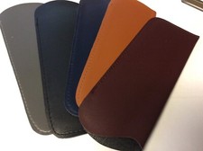 2 x FAUX LEATHER LOOK SOFT GLASSES CASES 16cm x 6cm 5 COLOURS AVAILABLE (SMALL)