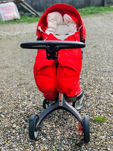 Stokke red pushchair pram - stokke,