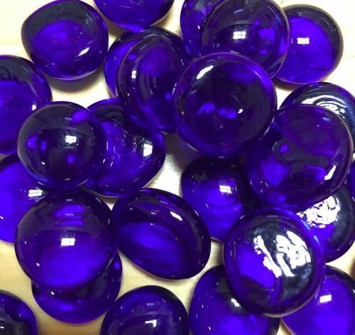 Deep blue glass - blue, gems