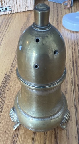 Brass vintage salt pepper - vintage,