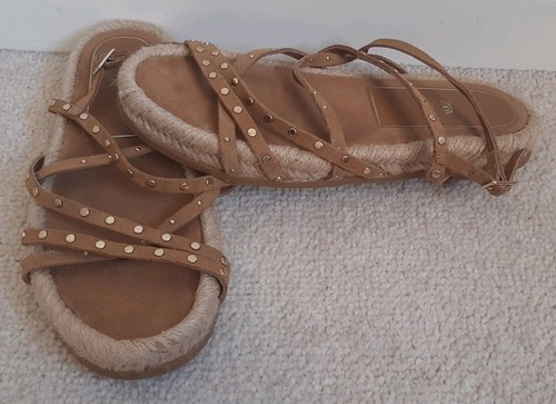 Zara brown suede gold - zara,