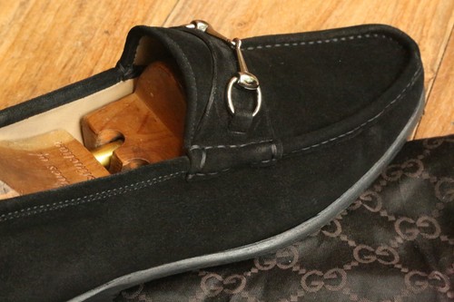 Gucci black suede silver - gucci, horse