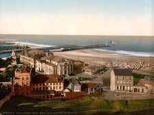 Seaside Beaches Scenes Vintage Reproduction Photo Prints Wall Art Picture Old