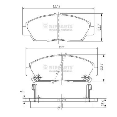 Brake pads front axle - front, j3604037