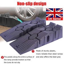 5 Ton Heavy Duty Pair Of Rubber Plastic Auto Vehicle Car Van Lifting Ramp Garage