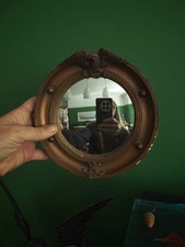 Small eagle finial pier glass mirror - 7" / 18cm diameter