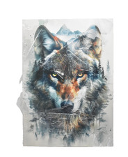 Displate Wolf Head Mountain