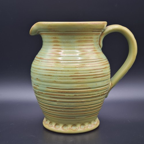 Green pottery jug vintage - jug,