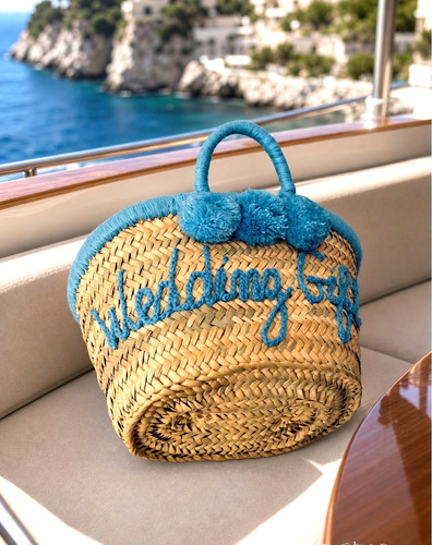 Personalized straw basket - personalized,