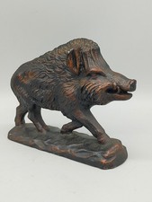 Solid boar sculpture bronze - solid,