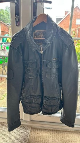 Superdry men leather biker - superdry,