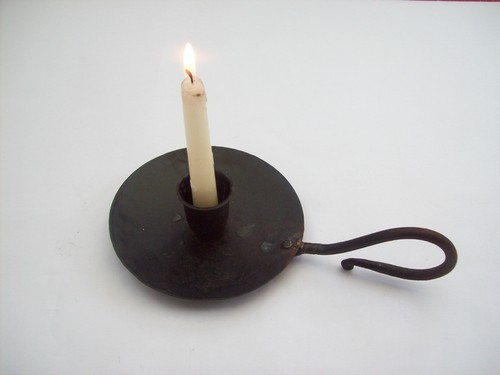 Hand held old vintage candle - hand,