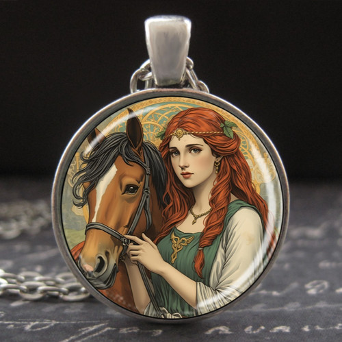 Epona necklace celtic goddess - epona,