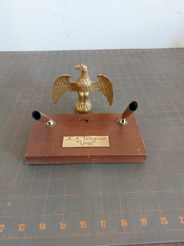 Vintage desk set pen holder - desk,