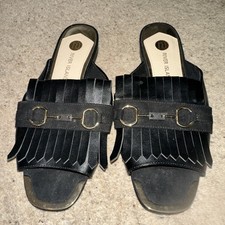 River Island Black Sliders